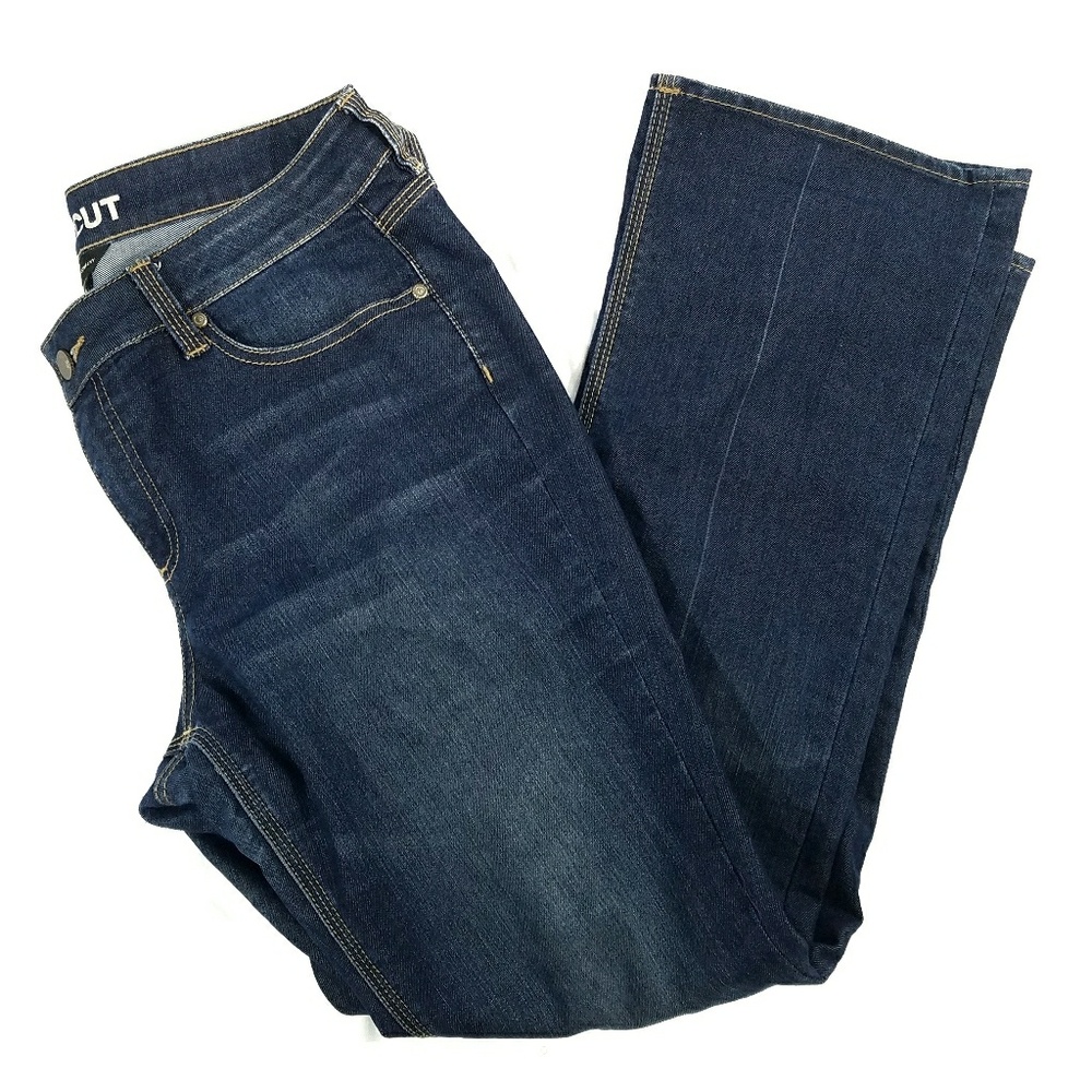 New York & Company Women's Dark Blue Boot Cut Jeans
